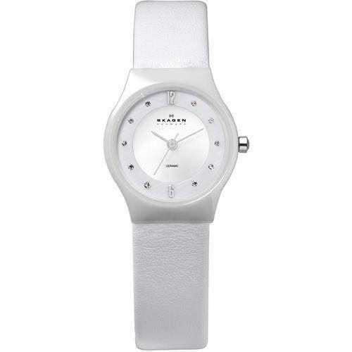 Image of Skagen Ceramic Kollektion, hvidt Dame ur, 233XSCLW